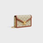 WALLET ON CHAIN MARGO IN TRIOMPHE CANVAS AND CALFSKIN GREGE - Image 2